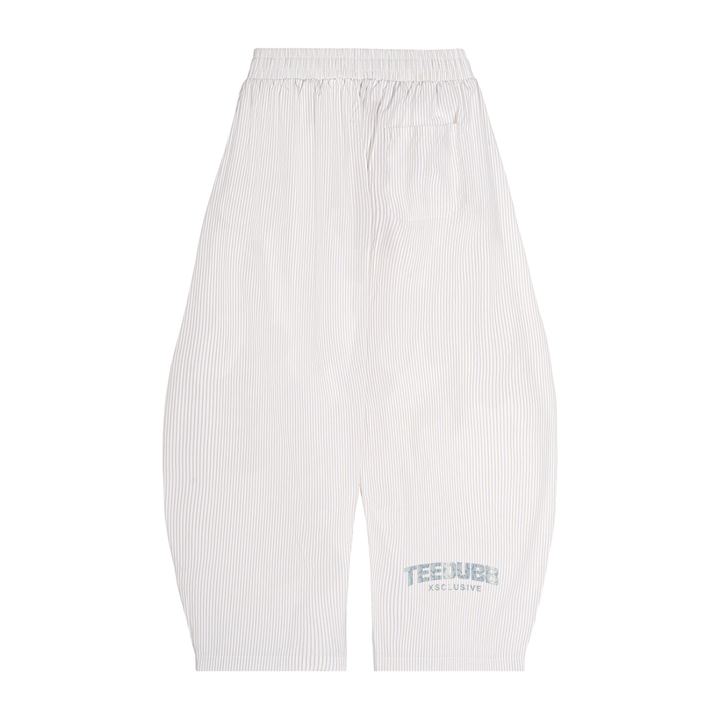 Vertical Stripe Drawstring Barrel Pants ODMPOD