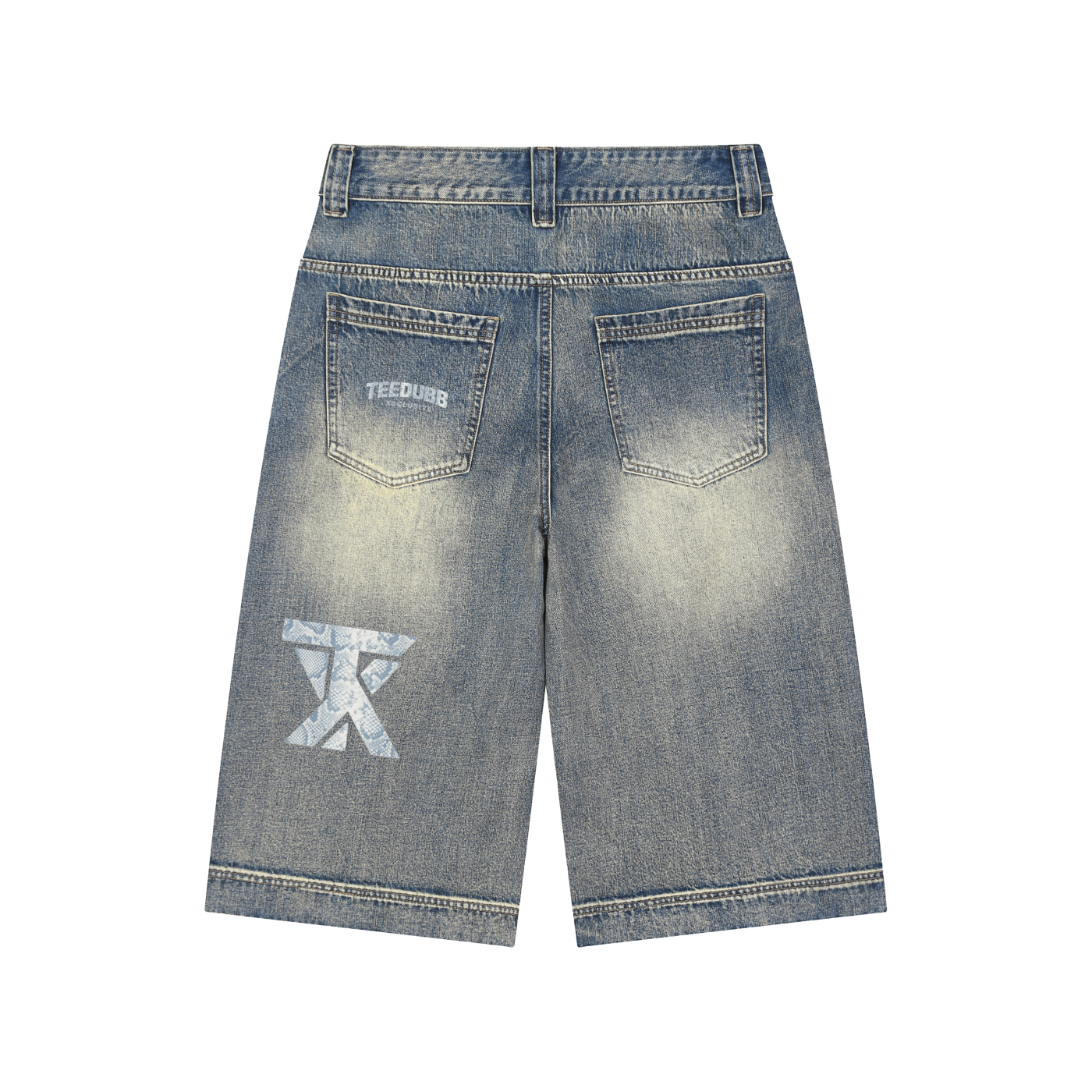 Vintage Wash Baggy Denim Shorts ODMPOD