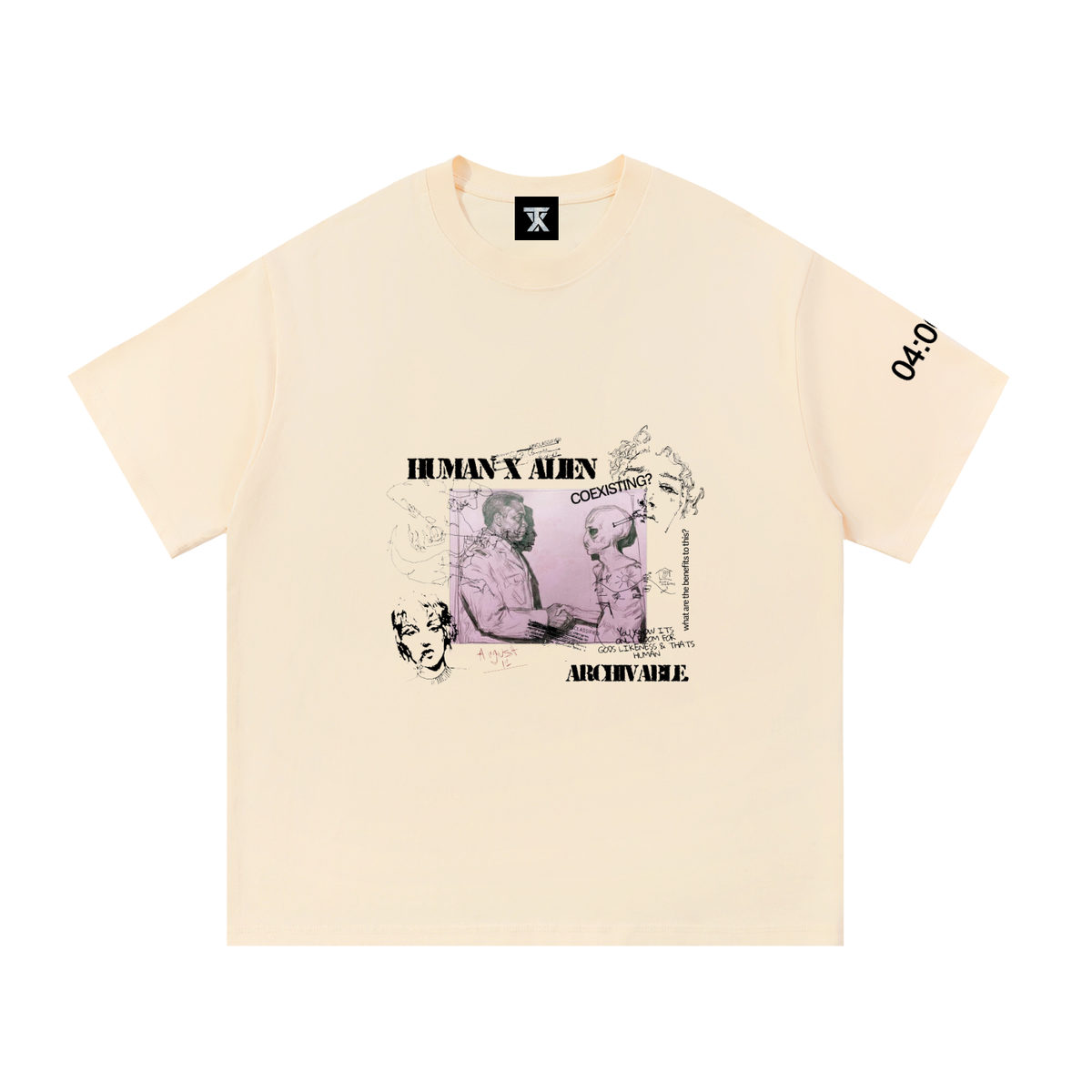 "Human vs Alien" Essential Cotton T-Shirt ODMPOD