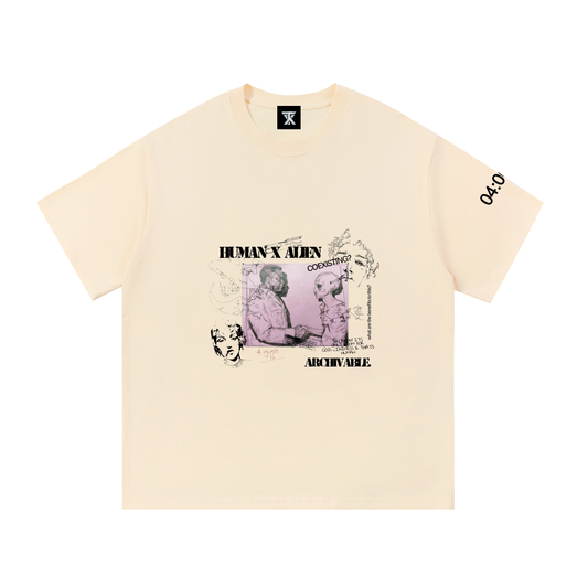 "Human vs Alien" Essential Cotton T-Shirt ODMPOD