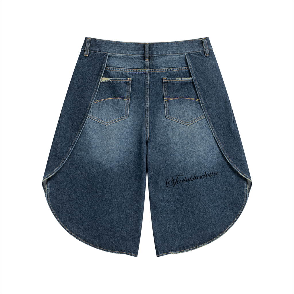 " 04:00:26" Men’s Wide Leg Denim Shorts ODMPOD