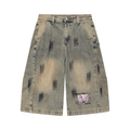 "Human vs Alien" Vintage Wash Denim Jeans ODMPOD