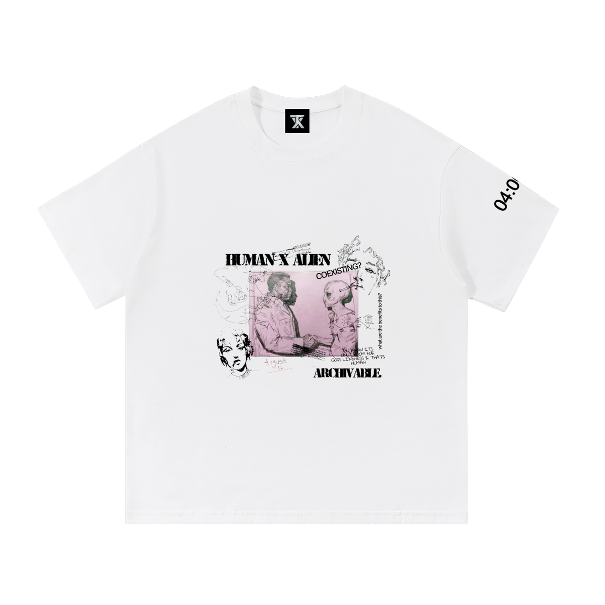 "Human vs Alien" Essential Cotton T-Shirt ODMPOD