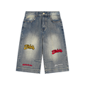 Vintage Wash Baggy Denim Shorts ODMPOD