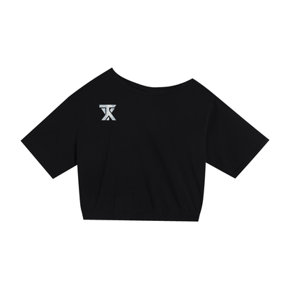 Asymmetric Shoulder Oversized Cotton T-Shirt ODMPOD