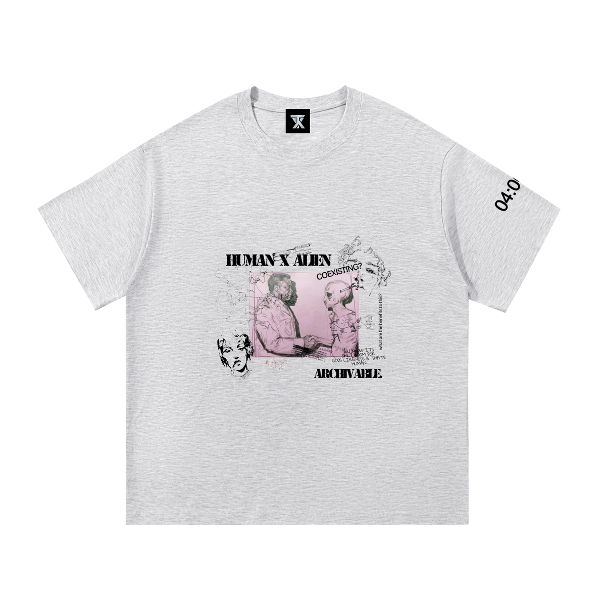 "Human vs Alien" Essential Cotton T-Shirt ODMPOD