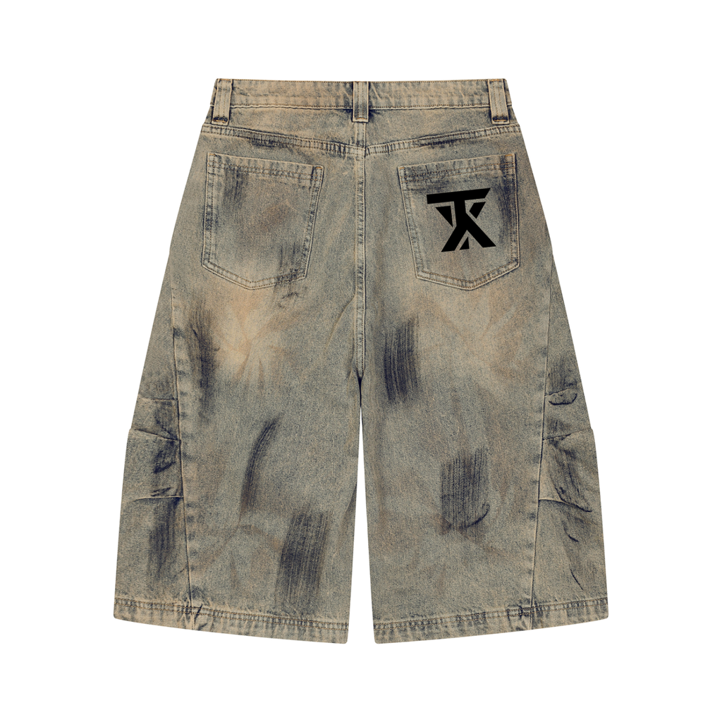 "Human vs Alien" Vintage Wash Denim Jeans ODMPOD