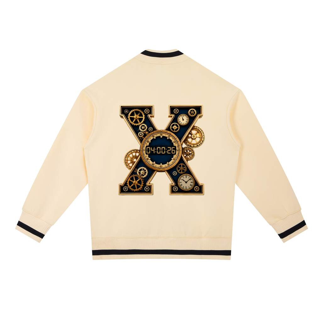 " TX" Contrast Piping Zip Bomber Jacket ODMPOD