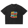 Unisex Washed Boxy Studded T-Shirt ODMPOD