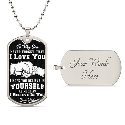 Believe In Yourself - Dog Tag Necklace - Teedubb Xsclusive