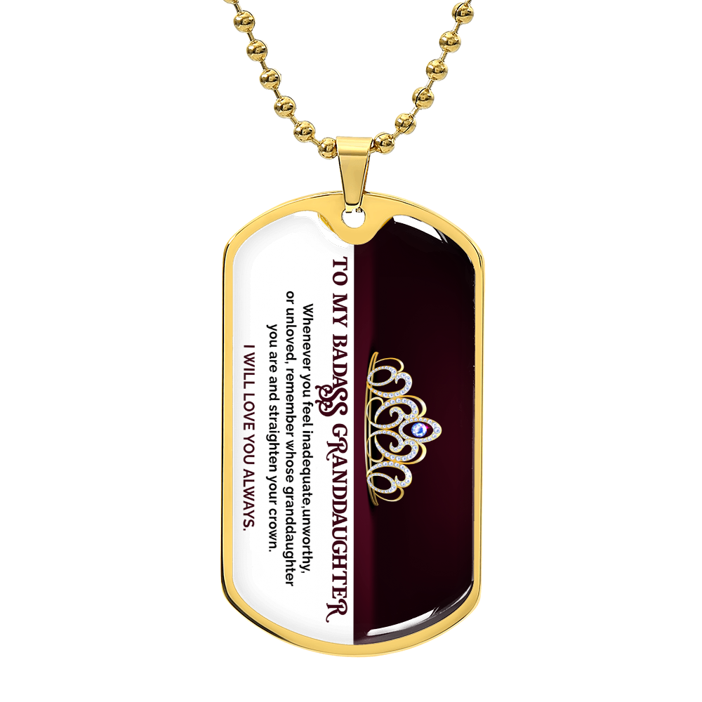 My Badass Granddaughter - Dog Tag Necklace - Teedubb Xsclusive