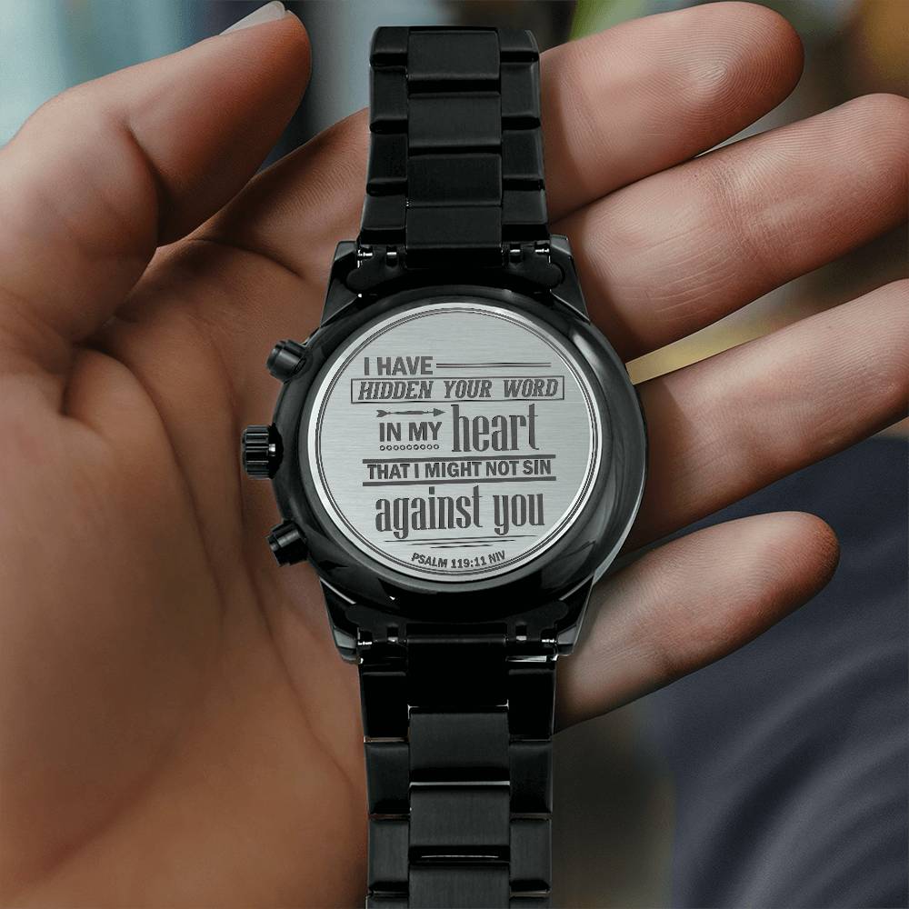 I Have Hidden Your Word (Psalm 11911) – Men's Watch - Teedubb Xsclusive