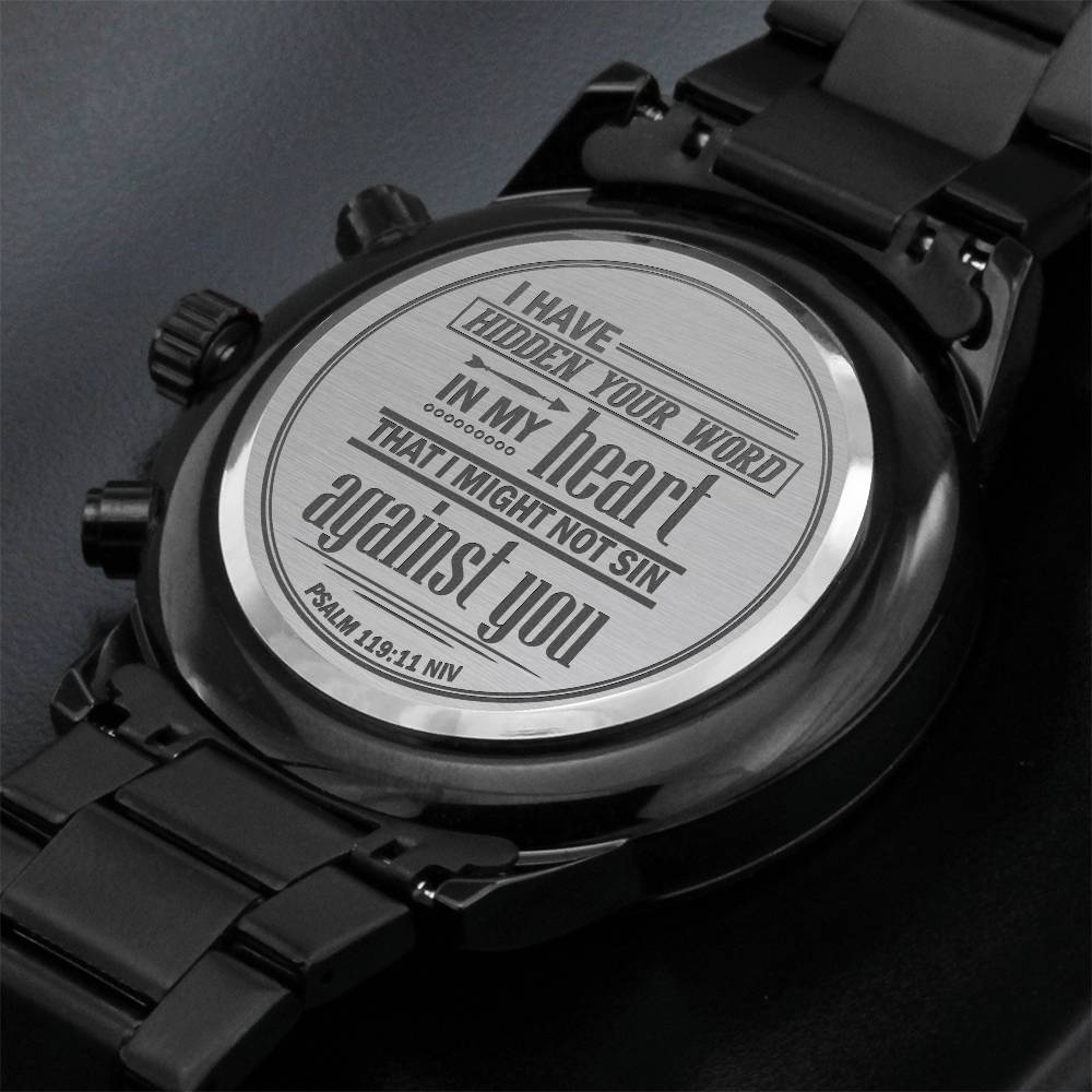 I Have Hidden Your Word (Psalm 11911) – Men's Watch - Teedubb Xsclusive