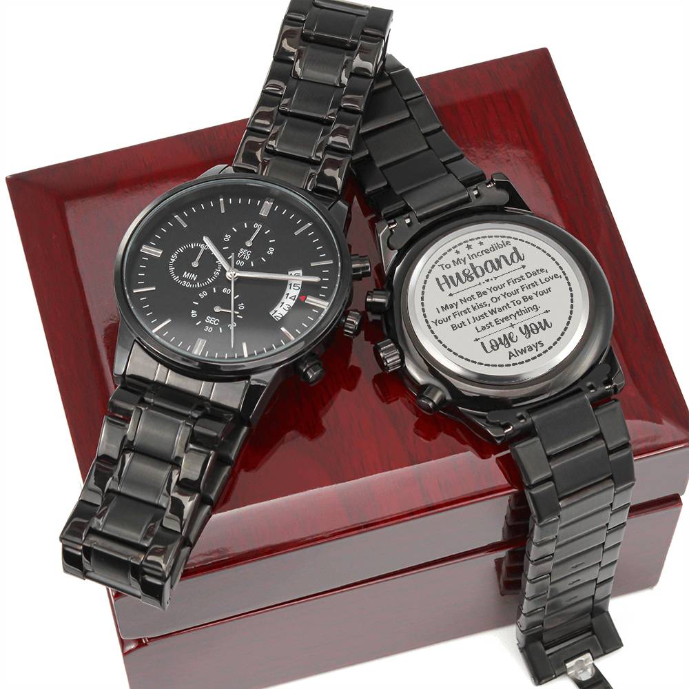 To My Husband Your Last Everything (Charcoal Black) – Men's Watch - Teedubb Xsclusive