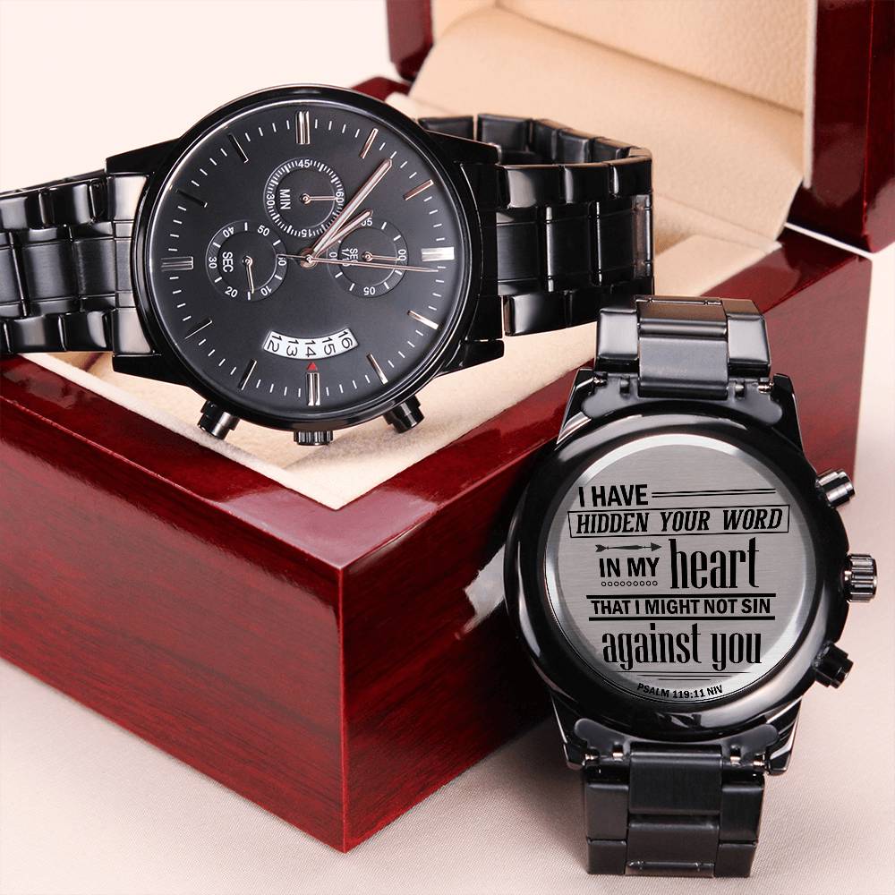 I Have Hidden Your Word (Psalm 11911) – Men's Watch - Teedubb Xsclusive
