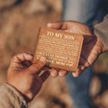 To My Son Promise (Yellow) – Leather Wallet - Teedubb Xsclusive
