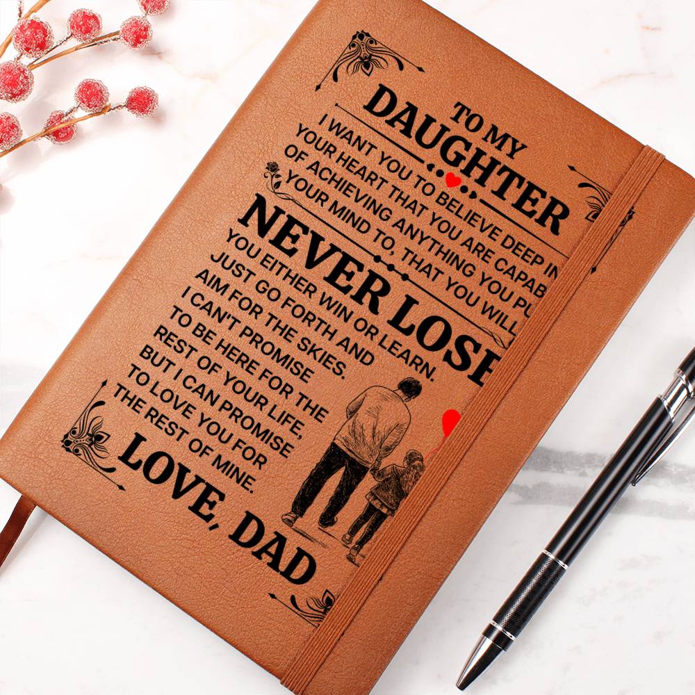 To My Daughter Promise – Leather Journal - Teedubb Xsclusive