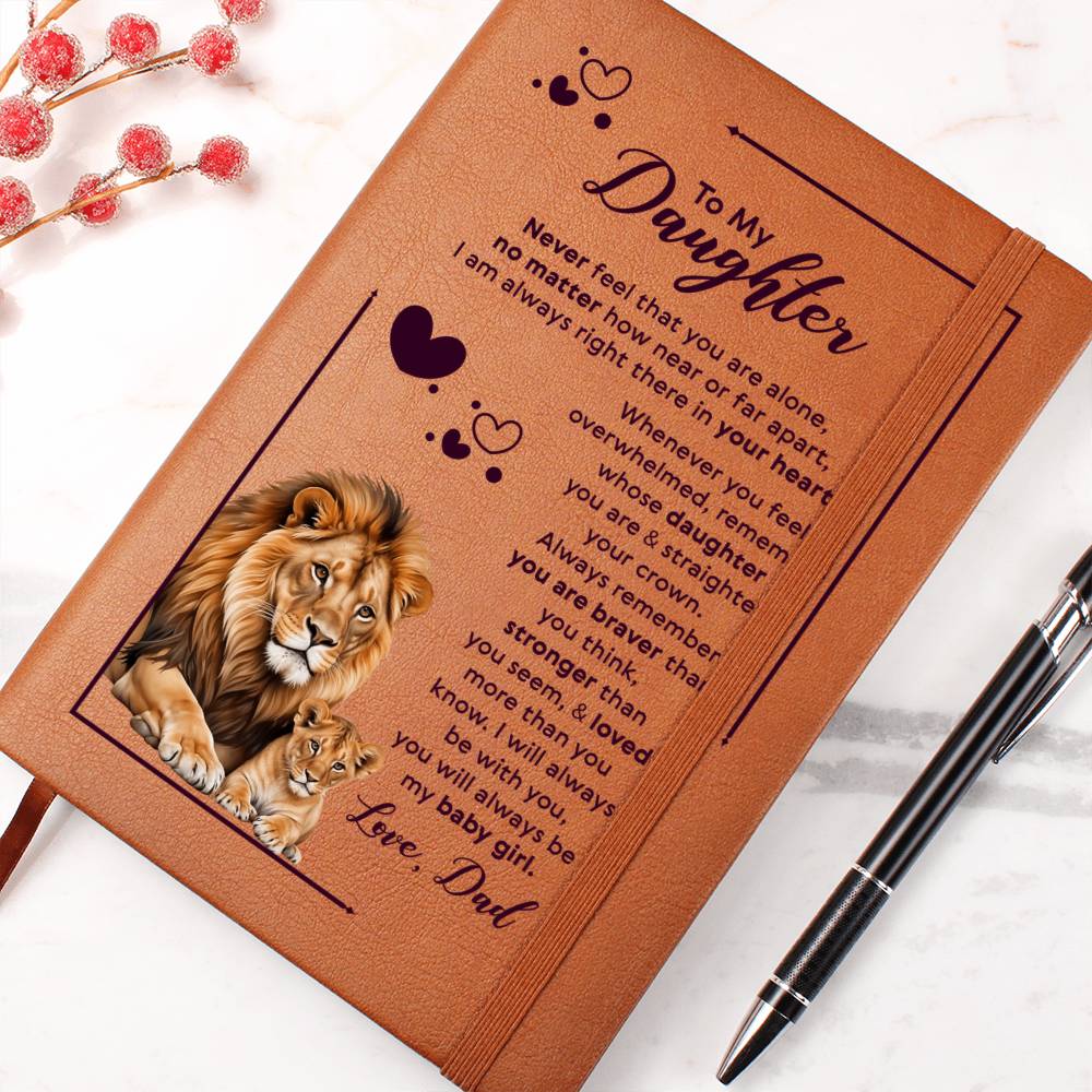 To My Daughter Your Crown – Leather Journal - Teedubb Xsclusive