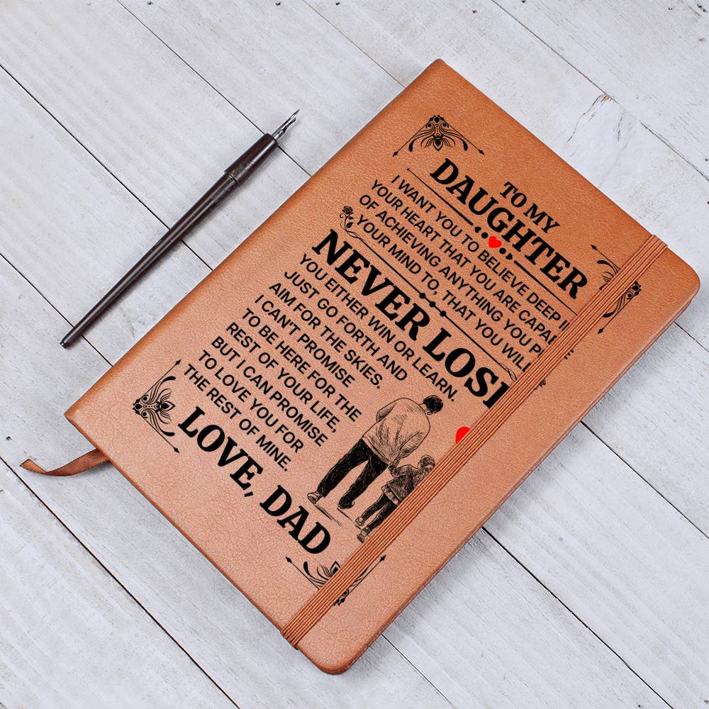 To My Daughter Promise – Leather Journal - Teedubb Xsclusive