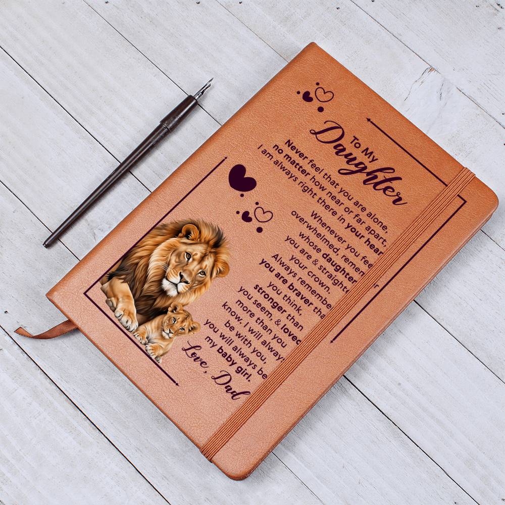 To My Daughter Your Crown – Leather Journal - Teedubb Xsclusive