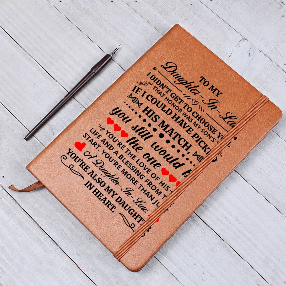 To My Daughter-in-Law Honor – Leather Journal - Teedubb Xsclusive