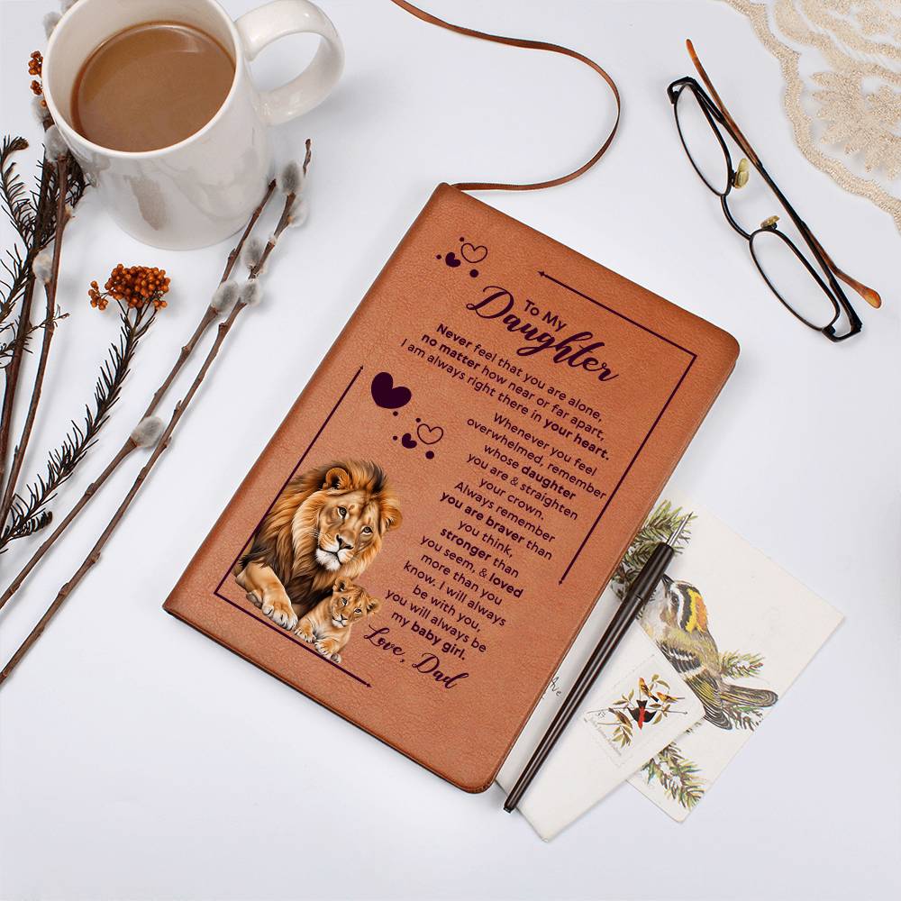 To My Daughter Your Crown – Leather Journal - Teedubb Xsclusive