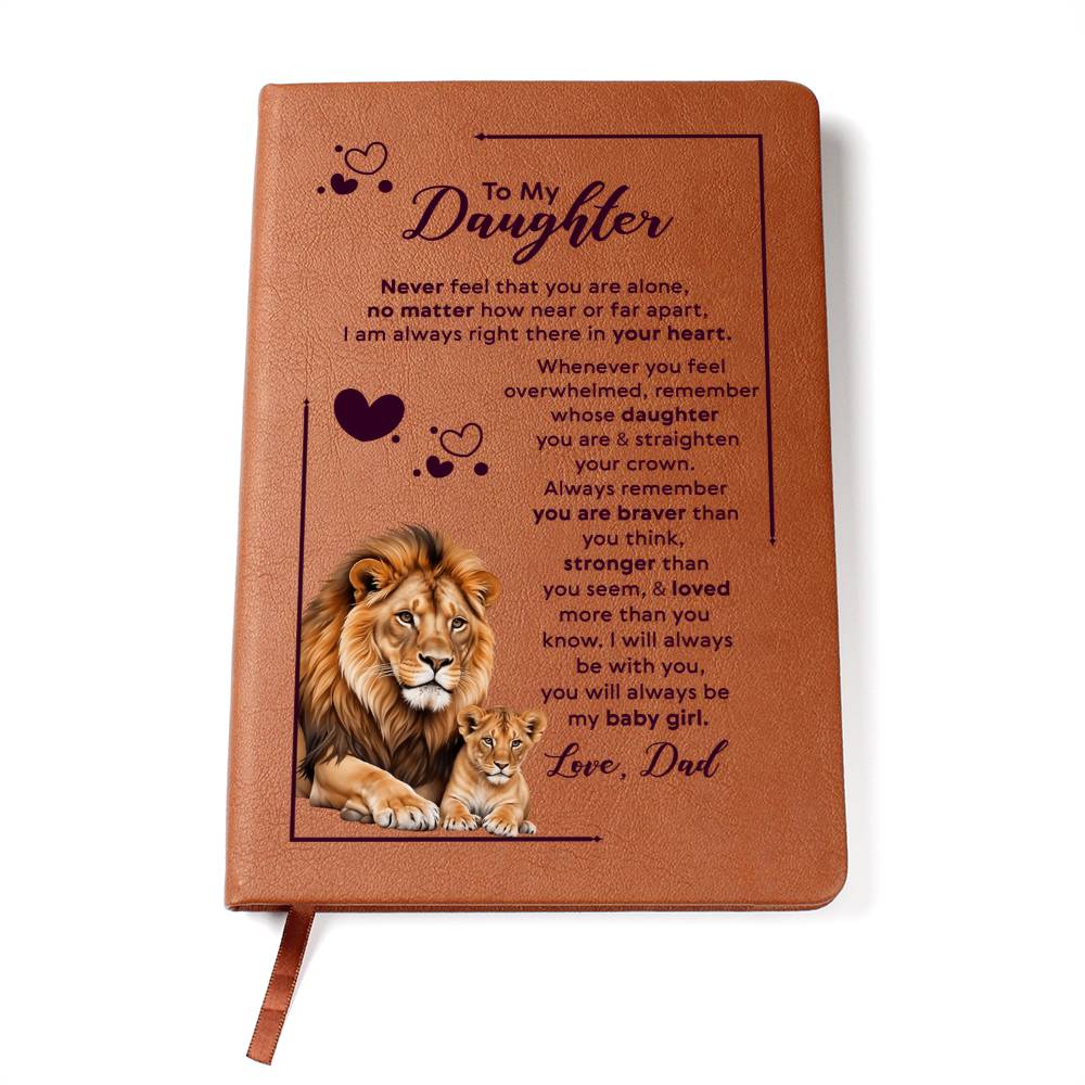 To My Daughter Your Crown – Leather Journal - Teedubb Xsclusive