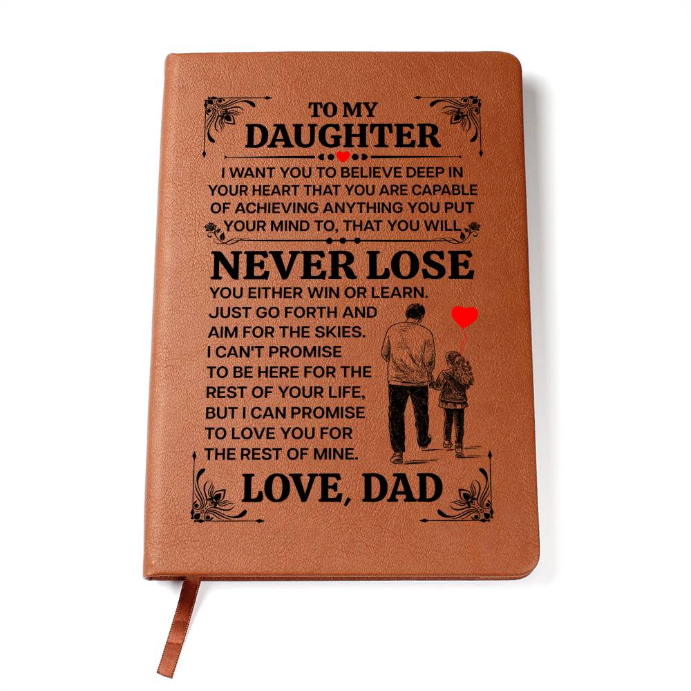To My Daughter Promise – Leather Journal - Teedubb Xsclusive