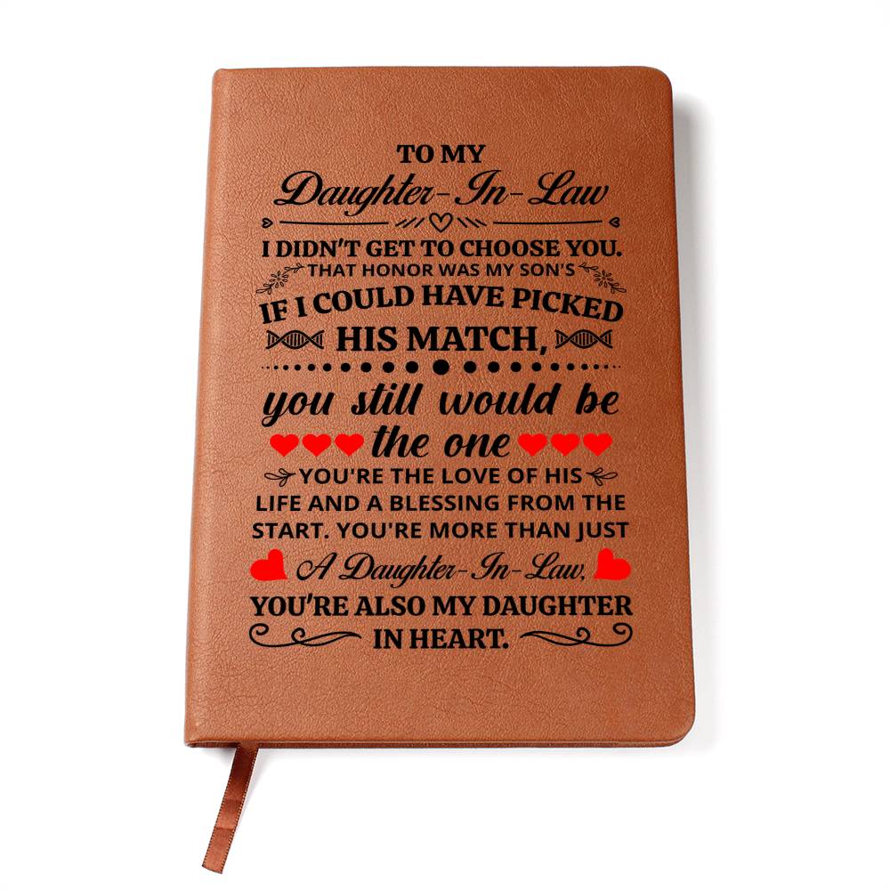 To My Daughter-in-Law Honor – Leather Journal - Teedubb Xsclusive