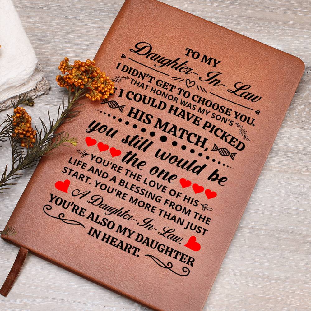 To My Daughter-in-Law Honor – Leather Journal - Teedubb Xsclusive