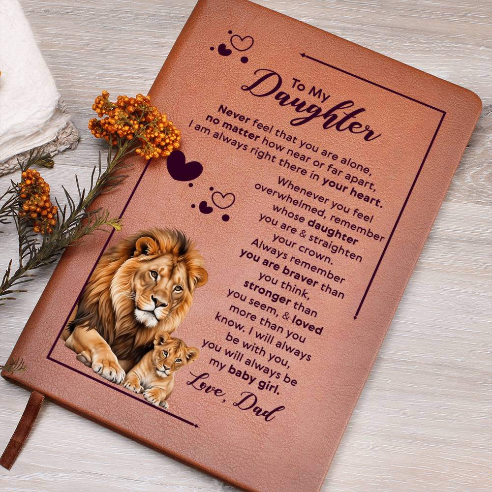 To My Daughter Your Crown – Leather Journal - Teedubb Xsclusive