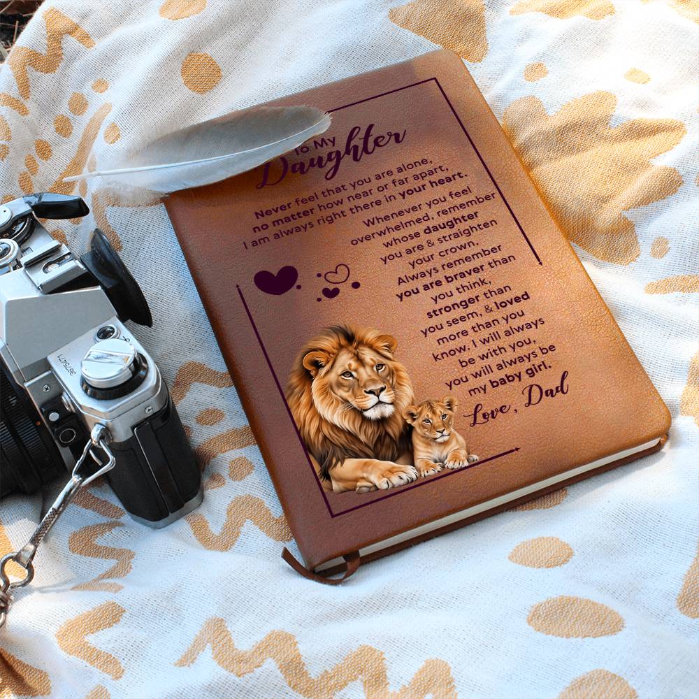 To My Daughter Your Crown – Leather Journal - Teedubb Xsclusive