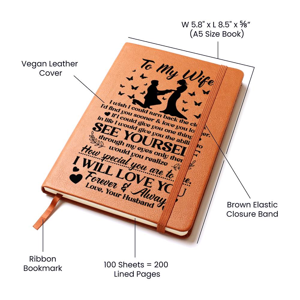 To My Wife Sooner – Leather Journal - Teedubb Xsclusive