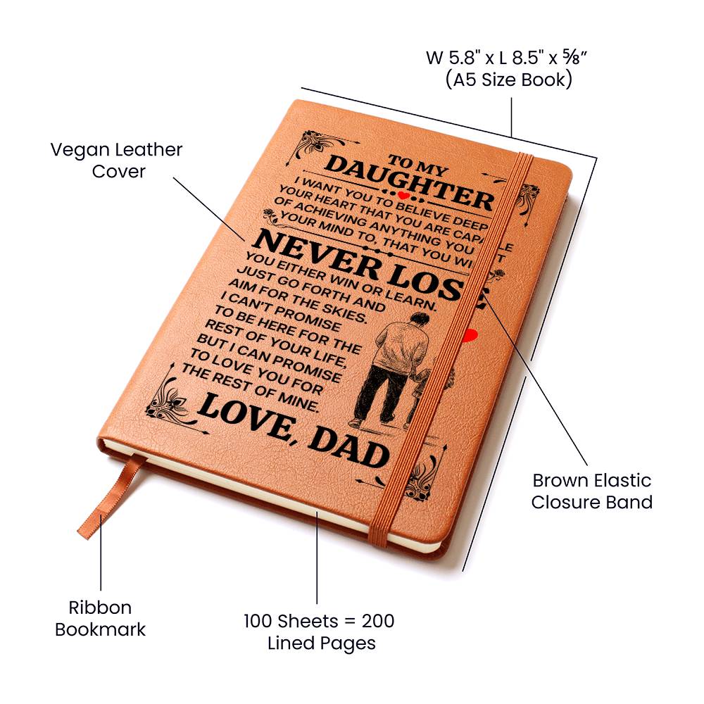 To My Daughter Promise – Leather Journal - Teedubb Xsclusive