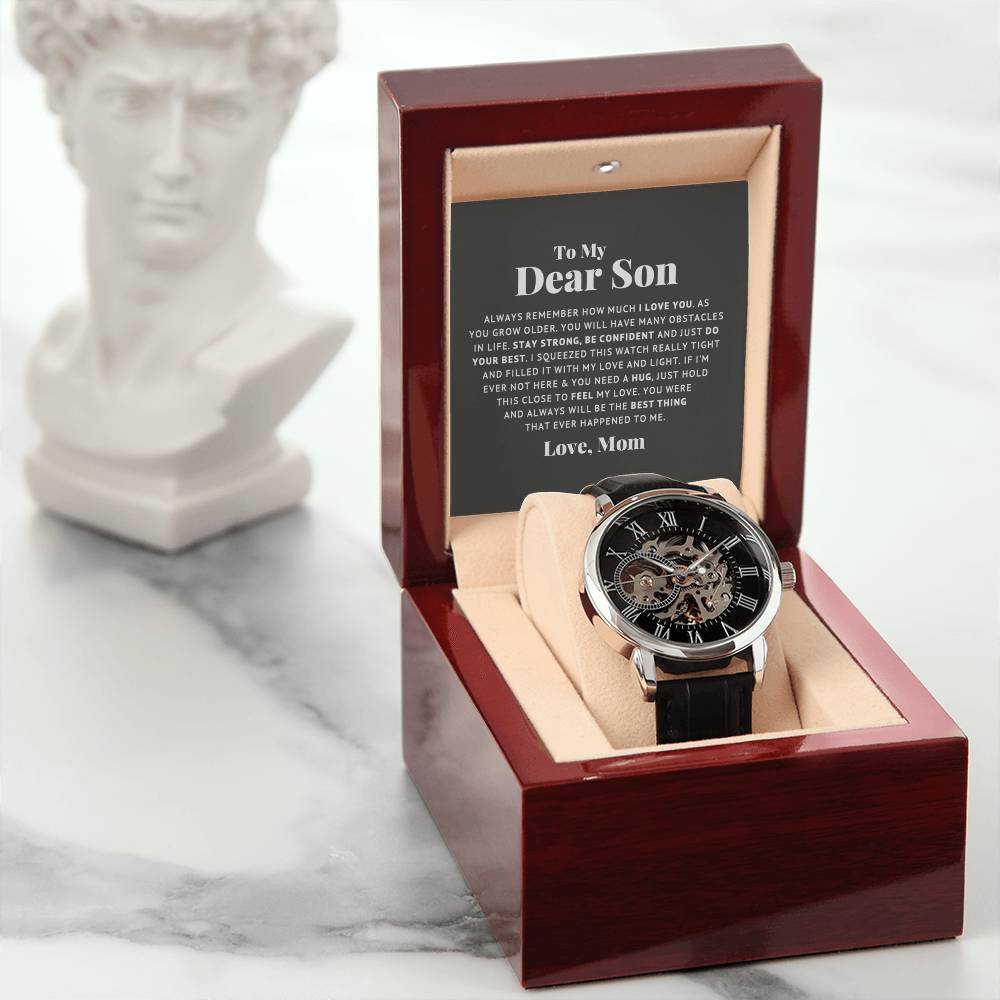 To My Dear Son Always Remember I Love You – Openwork Watch - Teedubb Xsclusive