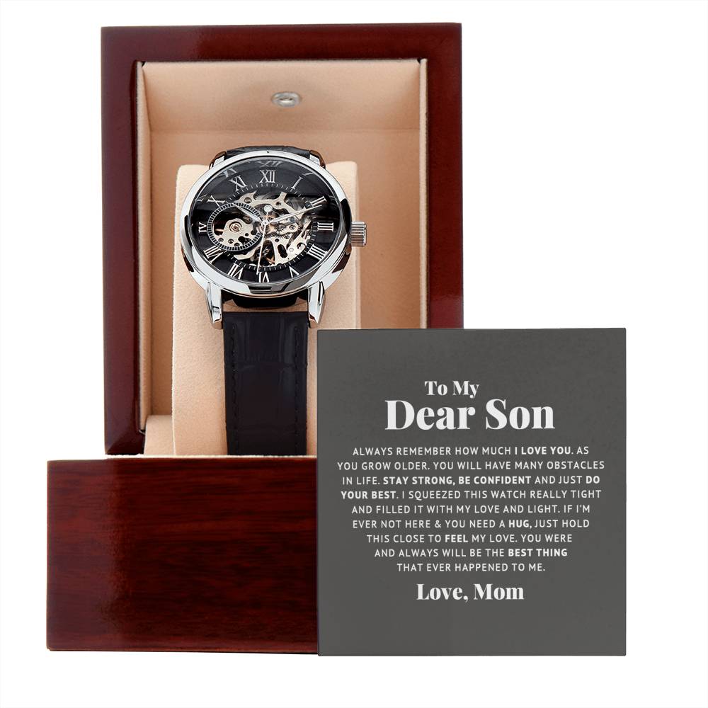 To My Dear Son Always Remember I Love You – Openwork Watch - Teedubb Xsclusive