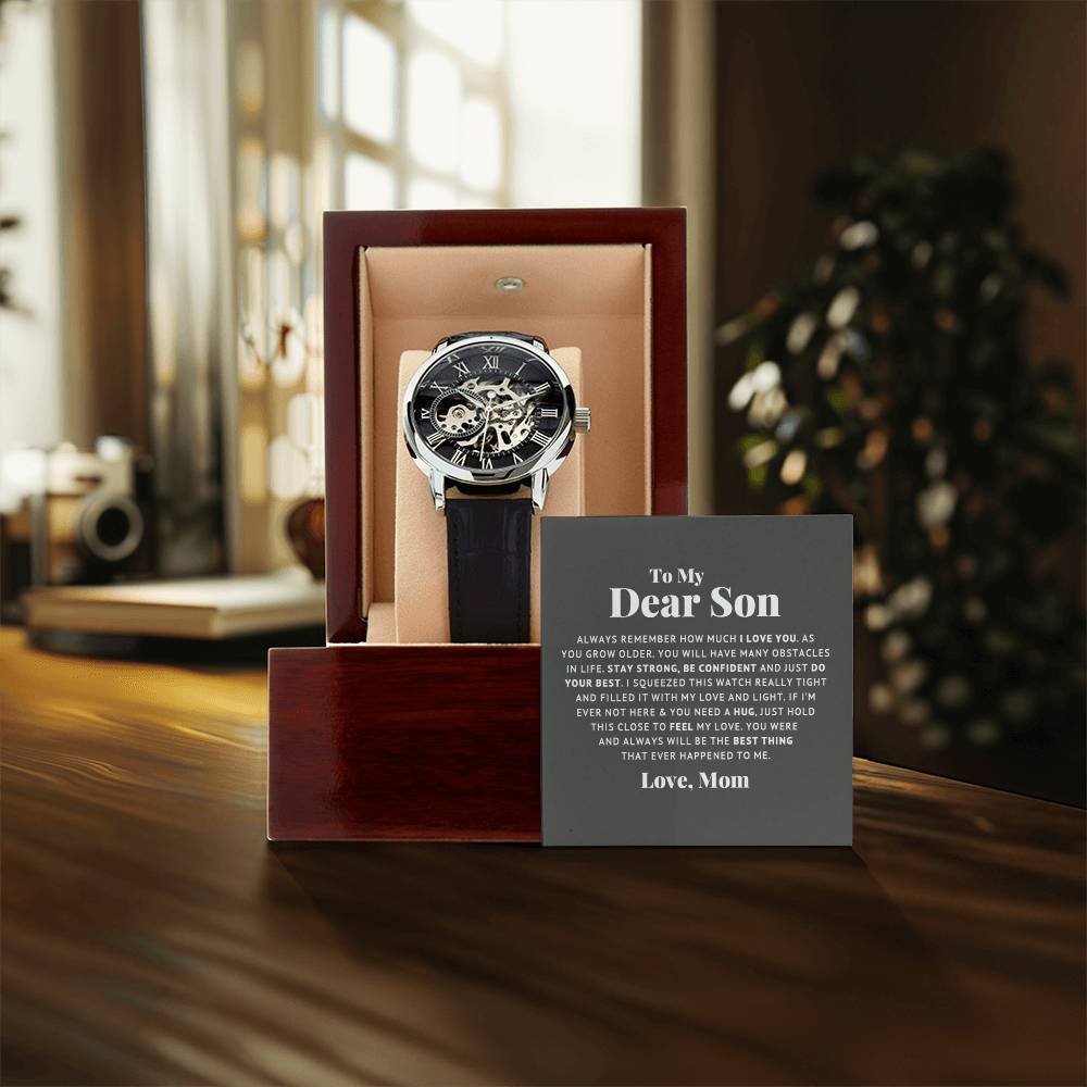To My Dear Son Always Remember I Love You – Openwork Watch - Teedubb Xsclusive