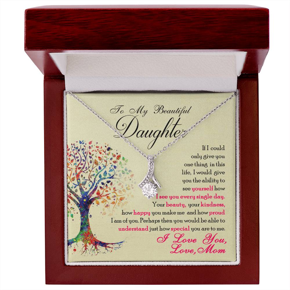 To My Beautiful Daughter - Alluring Beauty Necklace - Teedubb Xsclusive