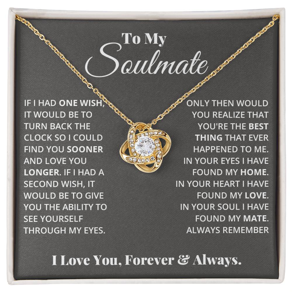 To My Soulmate - Love Knot Necklace - Teedubb Xsclusive