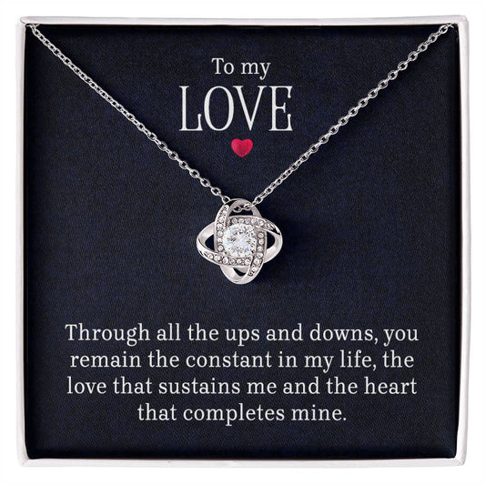 To My Love - Lov eKnot Necklace - Teedubb Xsclusive