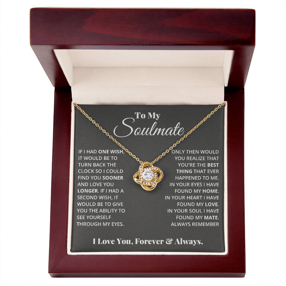To My Soulmate - Love Knot Necklace - Teedubb Xsclusive