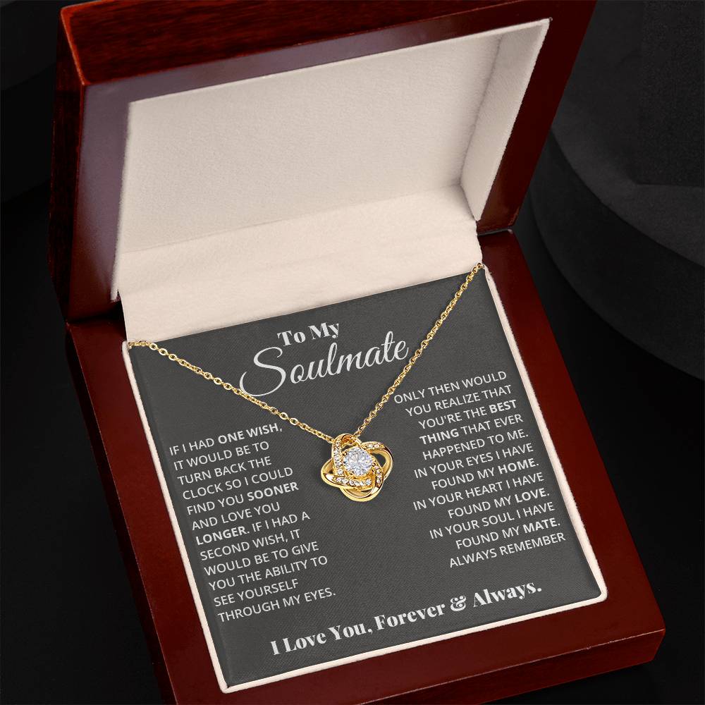 To My Soulmate - Love Knot Necklace - Teedubb Xsclusive