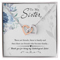 To My Sister - Interlocking Hearts Necklace - Teedubb Xsclusive