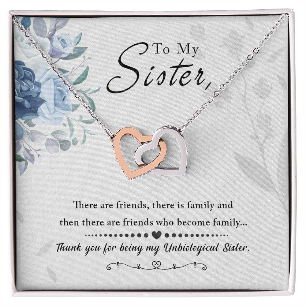 To My Sister - Interlocking Hearts Necklace - Teedubb Xsclusive