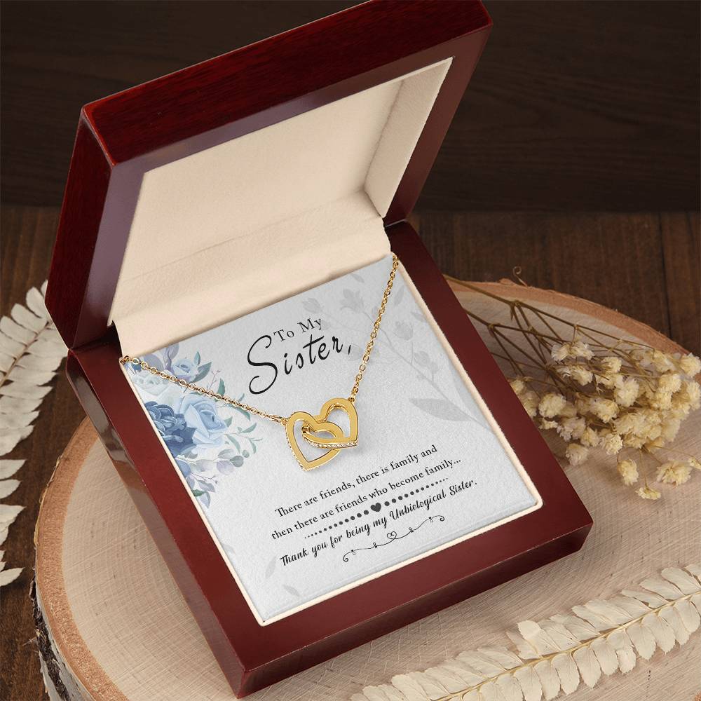 To My Sister - Interlocking Hearts Necklace - Teedubb Xsclusive