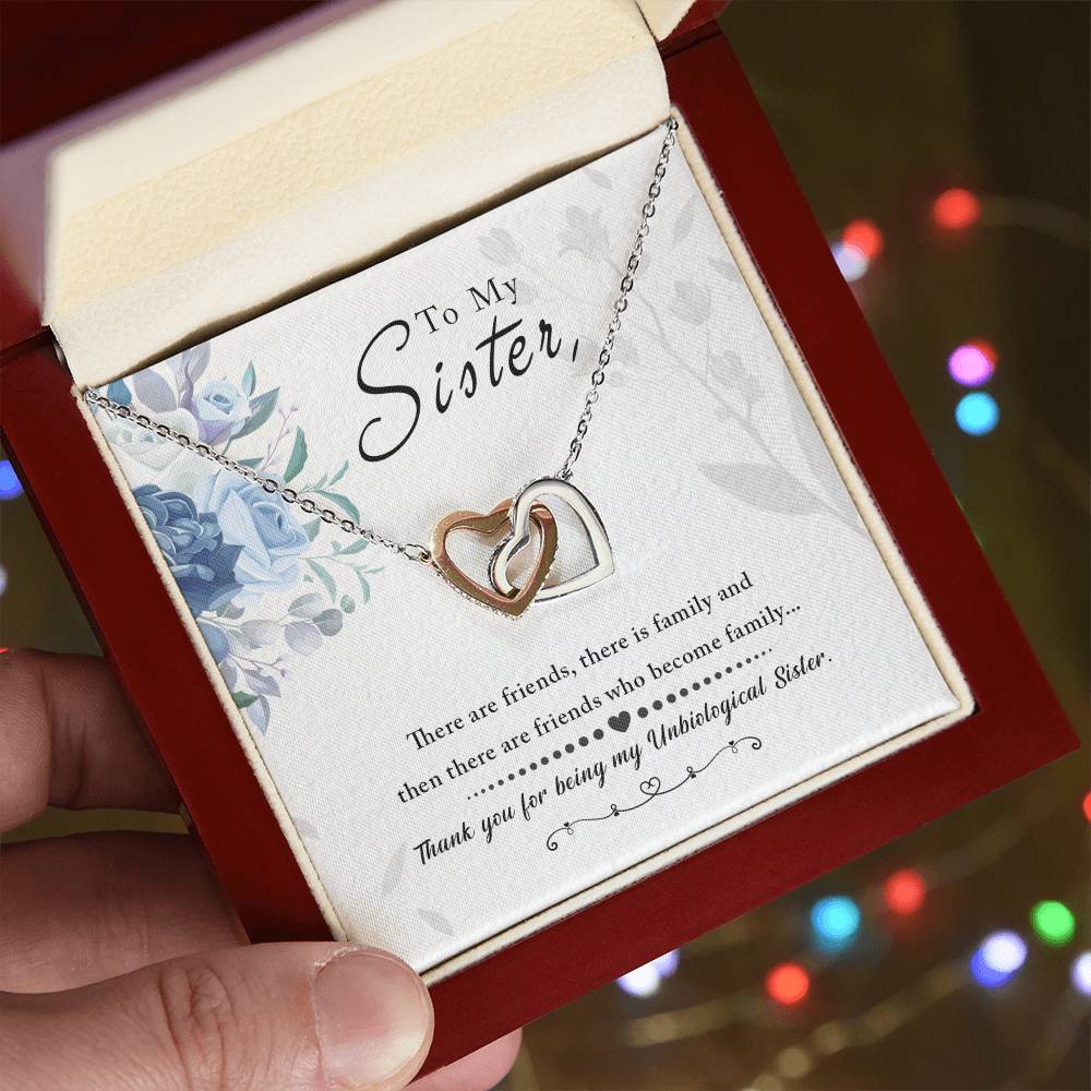 To My Sister - Interlocking Hearts Necklace - Teedubb Xsclusive