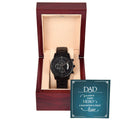 A Son's First Hero - Black Chronograph Watch - Teedubb Xsclusive