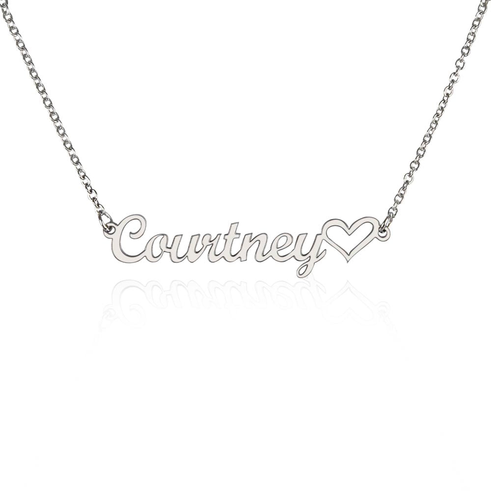 Classic Heart Style Name Necklace - Teedubb Xsclusive