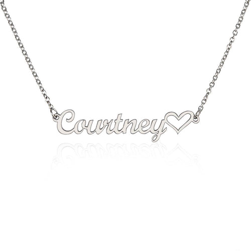 Classic Heart Style Name Necklace - Teedubb Xsclusive