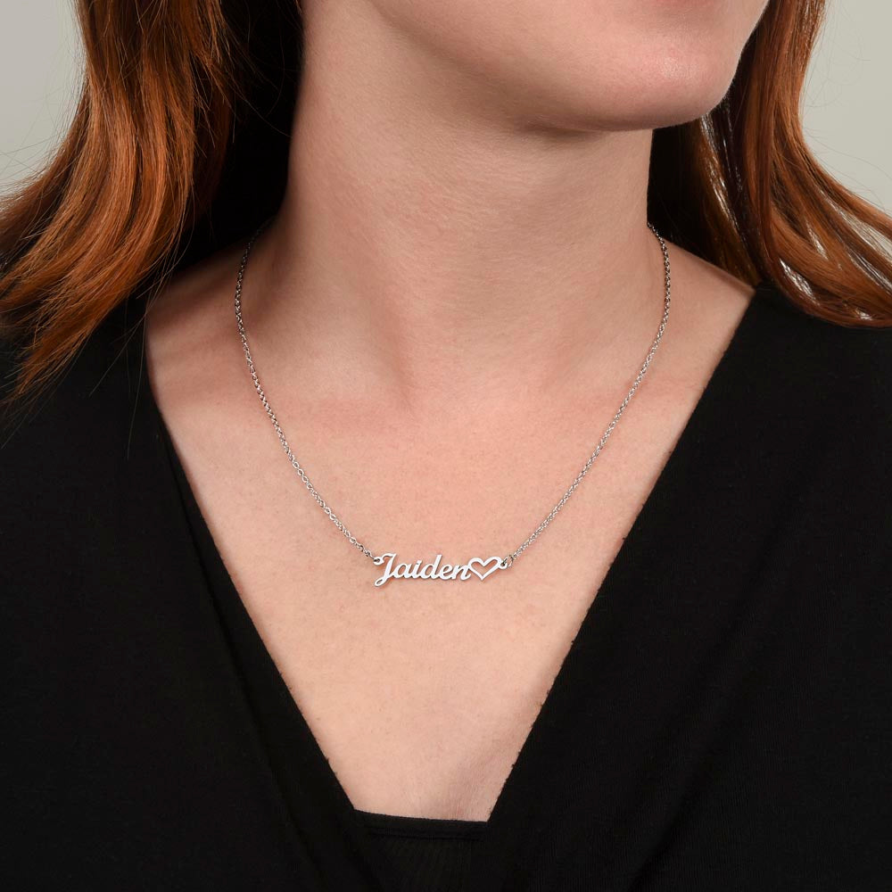Classic Heart Style Name Necklace - Teedubb Xsclusive